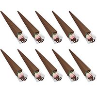 10 PCS Elegant Sweet Single Flower Rose Gift Wrapping Packaging Cone Box Paper for Valentine's Day Wedding Party Birthday Coffee