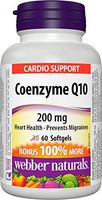 Webber Naturals Coenzyme Q10 High Potency Antioxidant Softgels, 200mg 60 Softgels