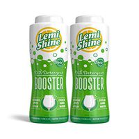 Lemi Shine Booster Natural Lemon Dishwasher Detergent Additive Hard Water Stain Remover for Dishes and Glassware 24oz - 2 Pack Bundle
