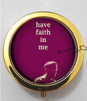 BlackKey Have Faith in Me 3-Compartment Decorative Pocket Gift Box Case Organizer for Pill, Color 2 -859