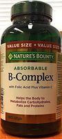 Nature's Bounty Super B-Complex with Folic Acid Plus Vitamin C Value Size, 180 Liquid Softgels