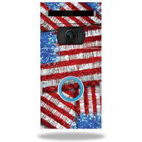 MightySkins Skin Compatible with Ring Doorbell 2 - Flag Drips | Protective, Durable, and Unique Vinyl Decal wrap Cover | Easy to Apply, Remove, and Change Styles | Made in The USA