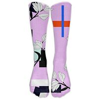 Pretty Tulip Women's Compression Socks Casual Athletic Socks High Stockings Unisex Anti-odor Running Long Sock