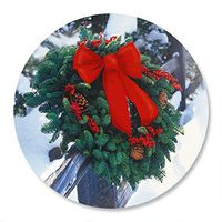 Holiday Wreath Envelope Seals - Set of 72