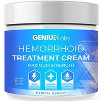 Genius Hemorrhoid Cream, Hemorrhoid Treatment, Hemorrhoid & Fissure Ointment, Fast Relief Hemorrhoid Cream Healing Formula, Hemorrhoid Symptom Ointment 2oz