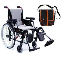 Karman S-Ergo 305 Ultra Lightweight Ergonomic Wheelchair | Upgraded to Elevating Legrests | Seat Size 16" X 17" | Frame Color Rose Red & Free Black Medical Utility Bag with Trim!