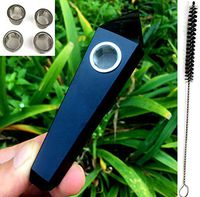 Newland Jewelry 3.5-4.5 Inches Natural Quartz Stone Healing Crystal Point Wand Craft with 5 Metal Filters &1 Brush (Black Obsidian)