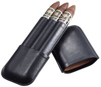 Visol Products VCASE108A "Honor" 3-Finger Synthetic Leather Cigar Case
