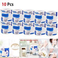 Elliot Jonah 10 Rolls Paper Towels Toilet Tissue, Soft Toilet Paper Household Three-Layer Paper Towels Super Absorbent Paper Towel