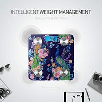 Beautiful Colorful Peacock Smart Fitness Scale Weight Smart Weigh Tracks 8 Key Compositions Analyzer Sync with Fitness Apps 400 Lbs