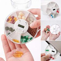 Dongtu Automatically Displays Time Smart Pill Bottle Cap Medication Reminder Case Storage Boxes & Organizers