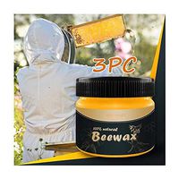 Natural Beeswax Furniture Polish Non-Toxic Wood Wax Preservative,Wood Seasoning Beewax Furniture Care Beeswax for All Wood Furniture,Protect and Enhance The Shine (3PCS Wax, 85 g)