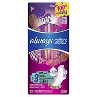 Always Radiant Pads, Size 3, Extra Heavy Flow Absorbency, Scented, 22 Count