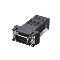 uxcell RJ45 to VGA Extender Adapter RJ45 Female Enternet to DB15 Male Port for Multimedia Video Black Pack of 5
