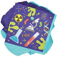 Science Lab Party Napkins for Birthdays and Celebrations (100 Pack)