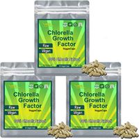 CHLORELLA EXTRACT Growth Factor 100x Concentrate - 100 LB of Chlorella = 1 LB of Chlorella Extract CGF Powder. Only Take One a Day! Raw Vegan Organic Non-GMO Chlorophyl Green Superfood in VegiCaps (3)
