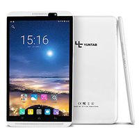 YUNTAB 8 inch Android Tablet, 4G Unlocked Smartphone, Support Dual SIM Cards, 2GB RAM 16GB ROM, 64bit Quad Core Cortex A53 CPU, IPS Touch Screen, Supports WiFi, Dual Camera(White)