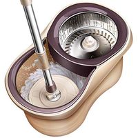 XJAXY Spin Mop with Stainless Steel Foot Pedal Bucket and 2 PCS Microfiber Mop Refills, Spin Mop Bucket Set for Hardwood Floor Cleaning Masthome