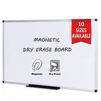 VIZ-PRO Magnetic Dry Erase Board, 36 X 24 Inches, Silver Aluminium Frame