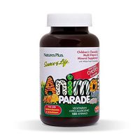 NaturesPlus Animal Parade Source of Life Children's Chewable Multivitamin - 180 Animal Shaped Tablets - Natural Cherry Flavor - Vegetarian, Gluten-Free - 90 Servings