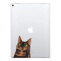 FINCIBO 5 x 5 inch Cross Eyed Tortoisehell Cat Removable Vinyl Decal Stickers for iPad MacBook Laptop (Or Any Flat Surface)