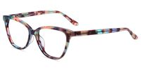 Firmoo Blue Light Blocking Glasses Vintage Cat Eye Computer Reading Eyeglasses with Magnification(Pattern, 1.50)