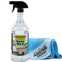 Easy Oxy Marble & Granite Cleaner - Multi-Purpose Cleaner For Natural Stone - 32 oz - Premium Microfiber Cloth- Bundle - 2 Items