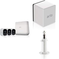 Arlo Pro - Wireless Home Security Camera System | Rechargeable, Night vision, Indoor/Outdoor | 3 camera kit w/ extra battery and outdoor mount