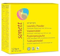 Sonett Organic Laundry Powder for Colors 42oz / 1.2kg - with Organic Vegetable Oil soap, Without enzymes, GMO-Free.Suitable for All Coloured and White Textiles Made from Cotton, Linen, Hemp.
