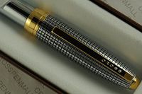 Cross Medalist Diamond Cut Crosshatch and Extremely Polished Barrel with Cross Signature 23KT Gold Mid Ring and Appointment 0.7mm Pencil