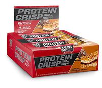 BSN Protein Crisp Bar by Syntha-6, Low Sugar Whey Protein Bar, 20g of Protein, Chocolate Caramel Crunch (12 Coun of 2.05 oz Bars), 24.6 oz