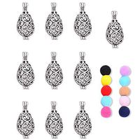10 Pcs Antique Silver Diffuser Locket Aromatherapy Essential Oil Bangle Cage Lockets for DIY Jewelry Making