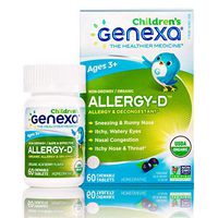 Genexa Allergy-D for Children – 60 Tablets | Certified Organic & Non-GMO, Physician Formulated, Homeopathic | Multi-Symptom Allergy Relief Medicine for Children