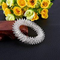 hongxinq hongxinq Acupuncture Bracelet Supplies Relaxation Stainless Steel Hand Massage Ring