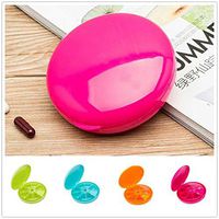 7 Day Pill Organizer Box-Pill Splitter Case,Portable Daily Weekly Pill Medicine Storage Box Container for Home Office Travel (Green)