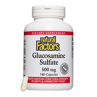 Natural Factors, Glucosamine Sulfate, Supports Healthy Joint Mobility, Cartilage and Connective Tissue, 180 capsules (180 servings)