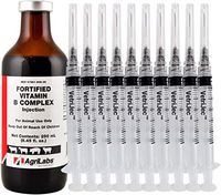 Multi—Animal Fortified Vitamin B Complex, 250 mL (Value Pack) with (10) 3 mL/cc Luer Lock Syringes 22g x 1.0" Needle & Caps