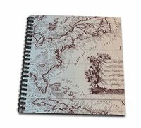 3dRose db_123706_1 Vintage Map Eastern United States Drawing Book, 8 by 8-Inch