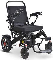 Fold and Travel Lightweight Electric Wheelchair, Mobility Scooter Wheel Chair, Aviation Travel Safe Power Wheelchair Foldable Silla de Ruedas Electrica para Adultos (Black, 19" Seat Width)