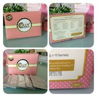 CollyPink Collagen 10000mg. Strawberry Flavor (1 Box = 15 Sachets) Fish Collagen Drink for Skin