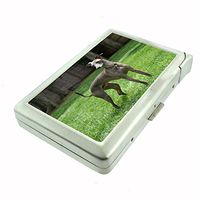 Dog Greyhound Cigarette Case w Built In Lighter