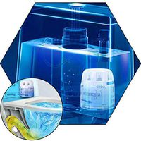 Yuege Automatic Toilet Bowl Cleaner Tablets,Toilet Tank and Bathroom Cleaning System, Bleach and Blue Cleaning with Natural Plant Scent,Disposable Wand Heads - Rainforest Rush (2 Pack)