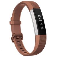 Henoda Compatible with Fitbit Alta/Fitbit Alta HR Bands, Large Brown Soft Replacement Band Adjustable Sport Strap Compatible for Fitbit Alta/Fitbit Alta HR/Fitbit Ace Fitness Wristbands