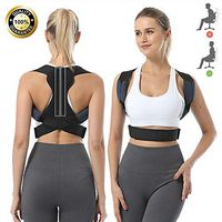 Posture Corrector for Women and Men Under Clothes, Adjustable Back Brace Shoulder Straps with Steel Plate Support and Soft Shoulder Pad, Posture Support Belt/Back Straightener/Posture Trainer -S