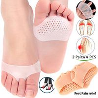 Metatarsal Pads – Ball of Foot Cushions 4pcs Mortons Neuroma Pads Metatarsal Pads for Men Ball of Foot for Foot Pain Relief, Metatarsal Pads for Women Foot Pain Forefoot pad (Skin Color + White)
