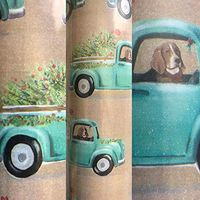1 Roll The Pioneer Woman Charlie in Truck Christmas Gift Wrapping Paper 80 sq ft