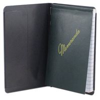 Saunders 00883 Padfolio with Writing Pad - Pocket Size Notepad Holder in Black, 3.5 x 5.5 in. - Recycled Aluminum Padfolio