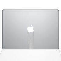 The Decal Guru Peace Sign Hand MacBook Decal Vinyl Sticker - 12" MacBook - Silver (1147-MAC-12M-S)