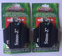 2 Smoo-Z Smoker's Coozie Cigarette Case & Lighter Holder(Black)