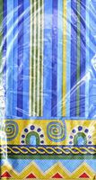 Party! Guest Towels Buffet Hostess Napkins - Blue & Yellow Stripes